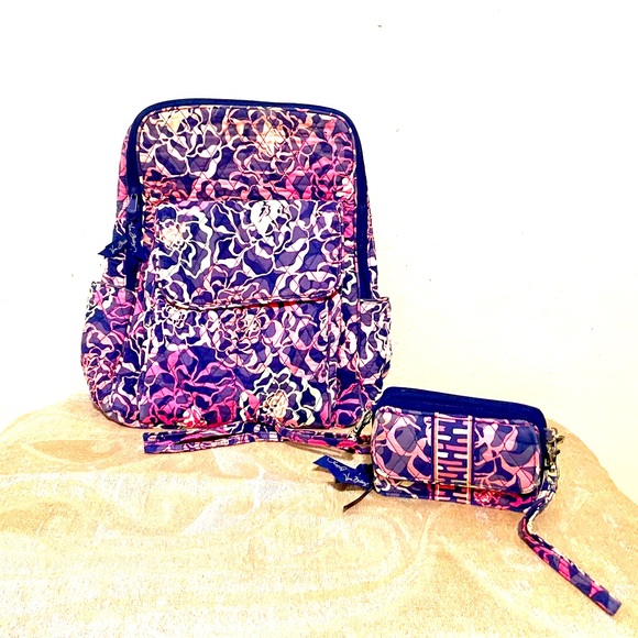 Vera Bradley Handbags - Vera Bradley Ultimate Backpack in Katalina Pink and Matching Wallet Wristlet